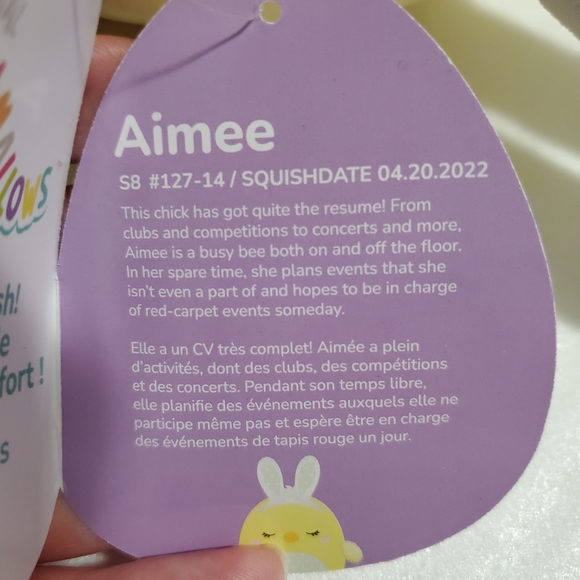 Aimee, The Easter Chick Squishmallows - Picture 4 of 5
